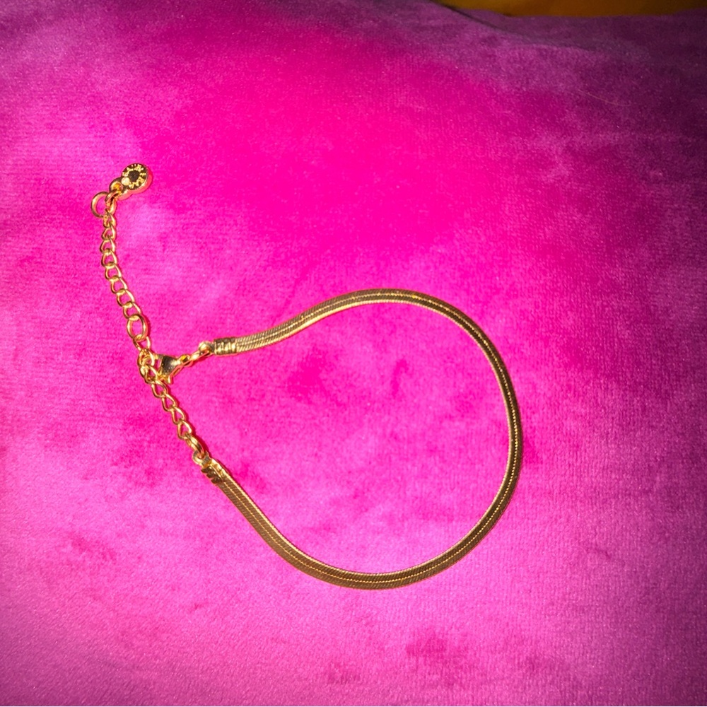 BaubleBar Gia Herringbone Chain Gold Bracelet - NWOT